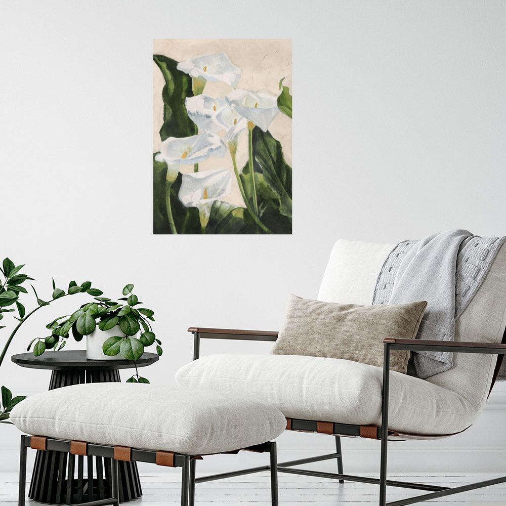 Affiche Élégantes fleurs blanches