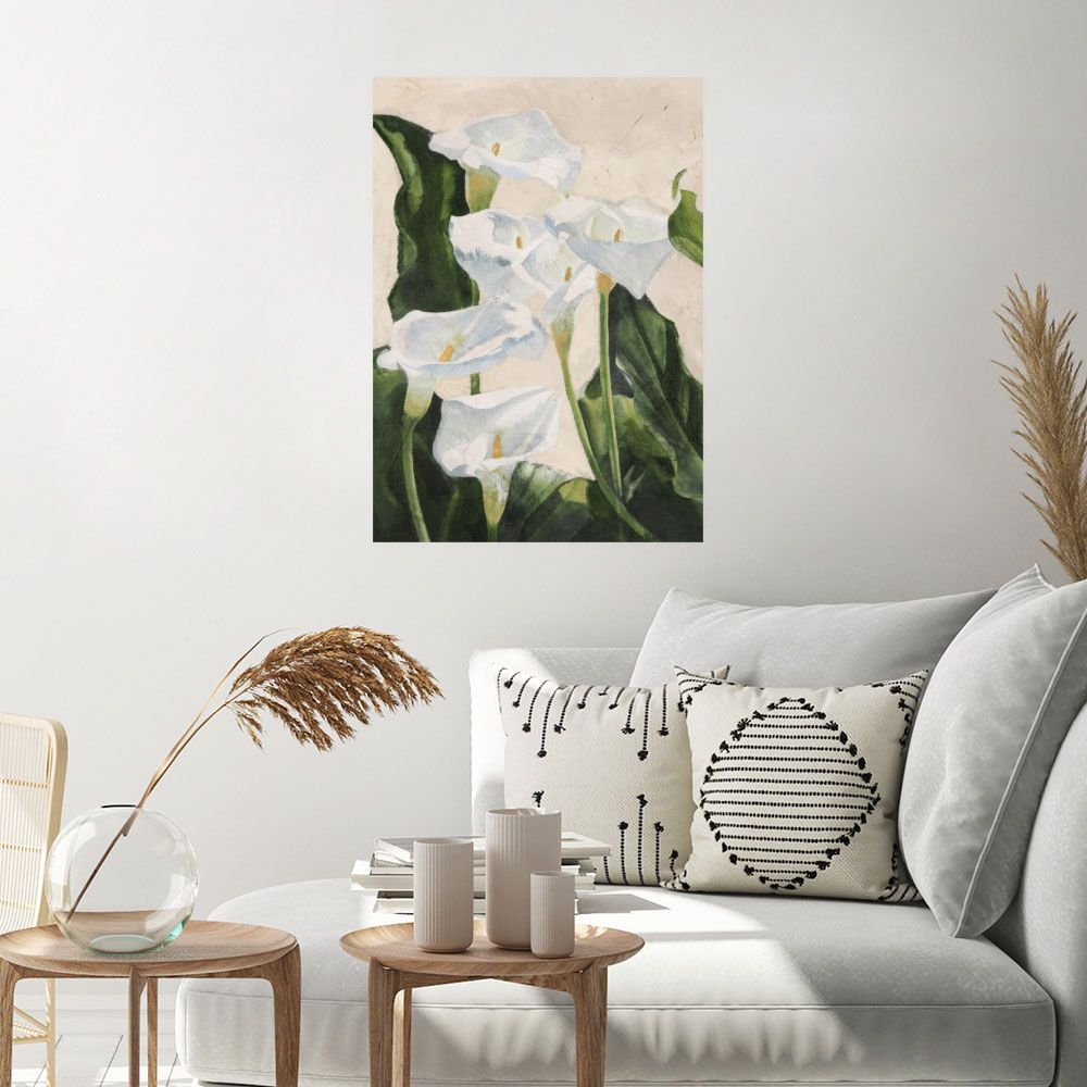 Affiche Élégantes fleurs blanches
