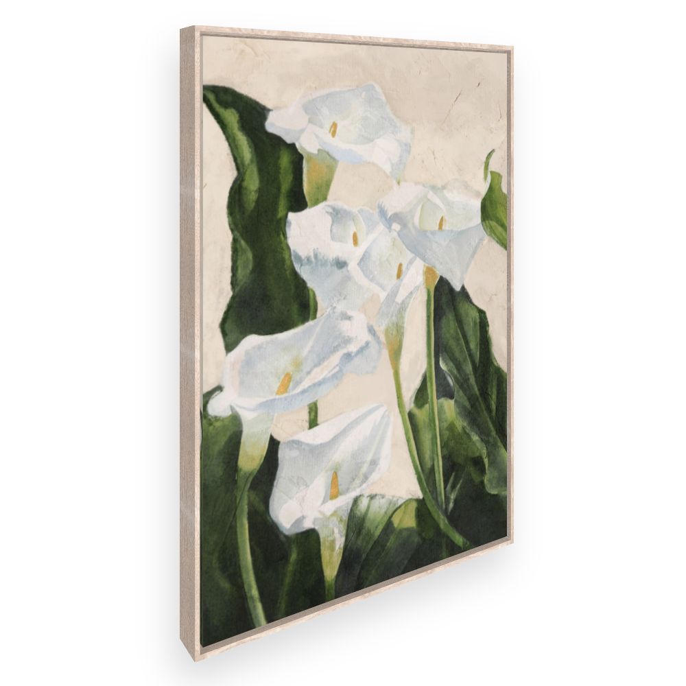 Toile Élégantes fleurs blanches