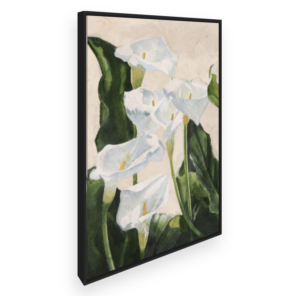 Toile Élégantes fleurs blanches