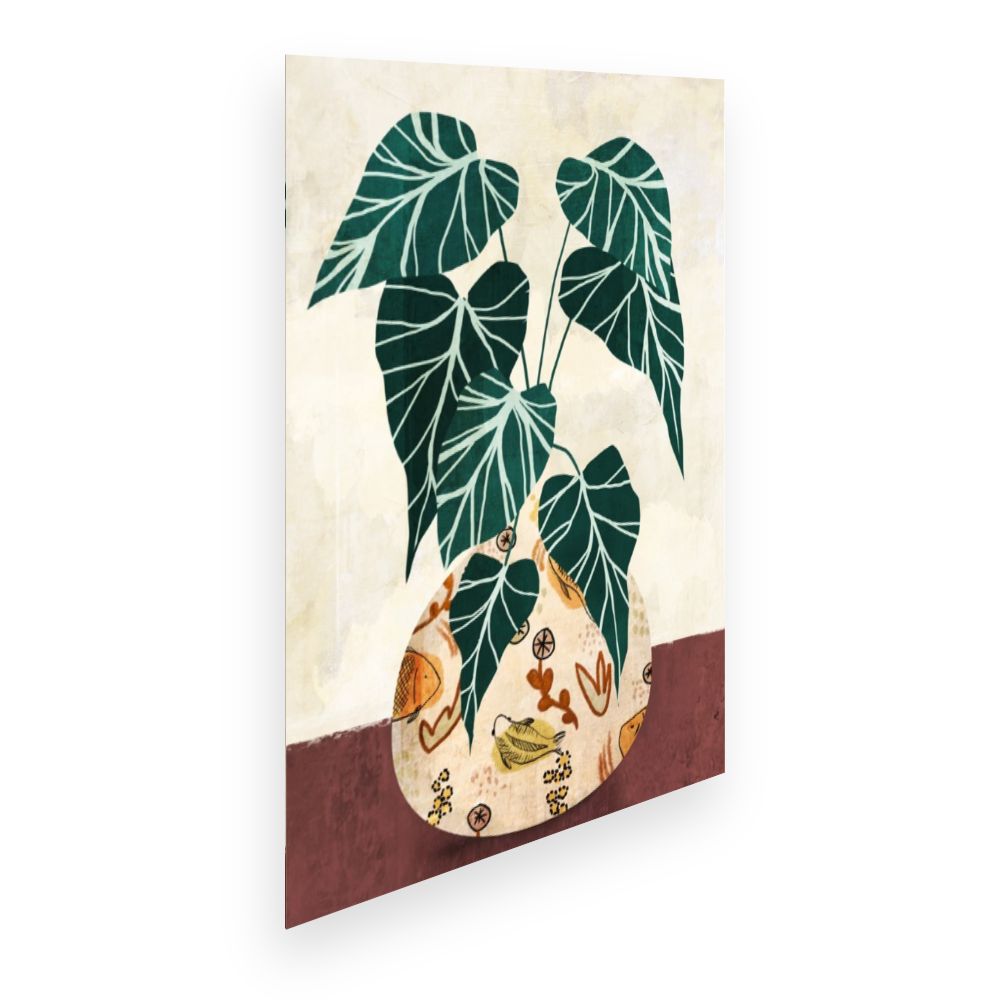 Affiche Feuilles exotiques élégantes