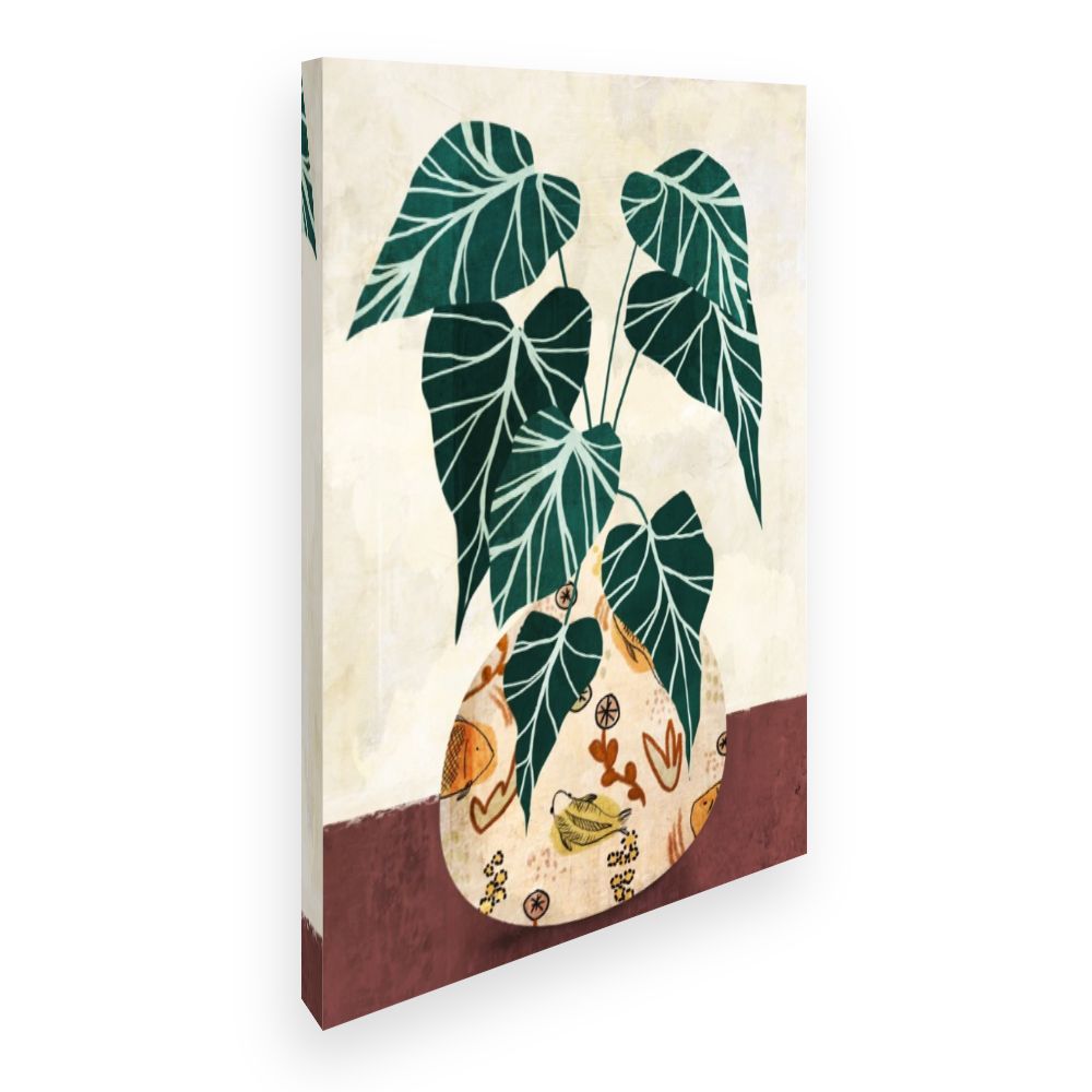 Toile Feuillage exotique