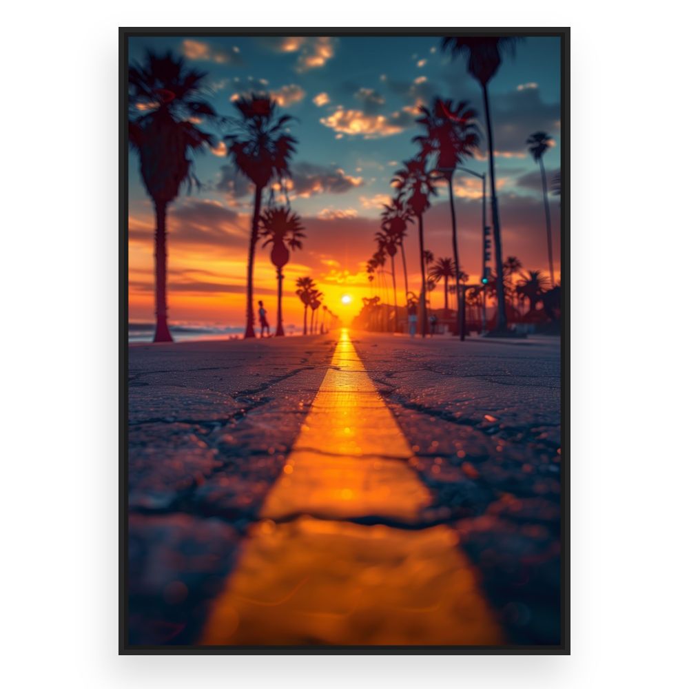 Toile Coucher de soleil – toile cadre noir (slide 3)