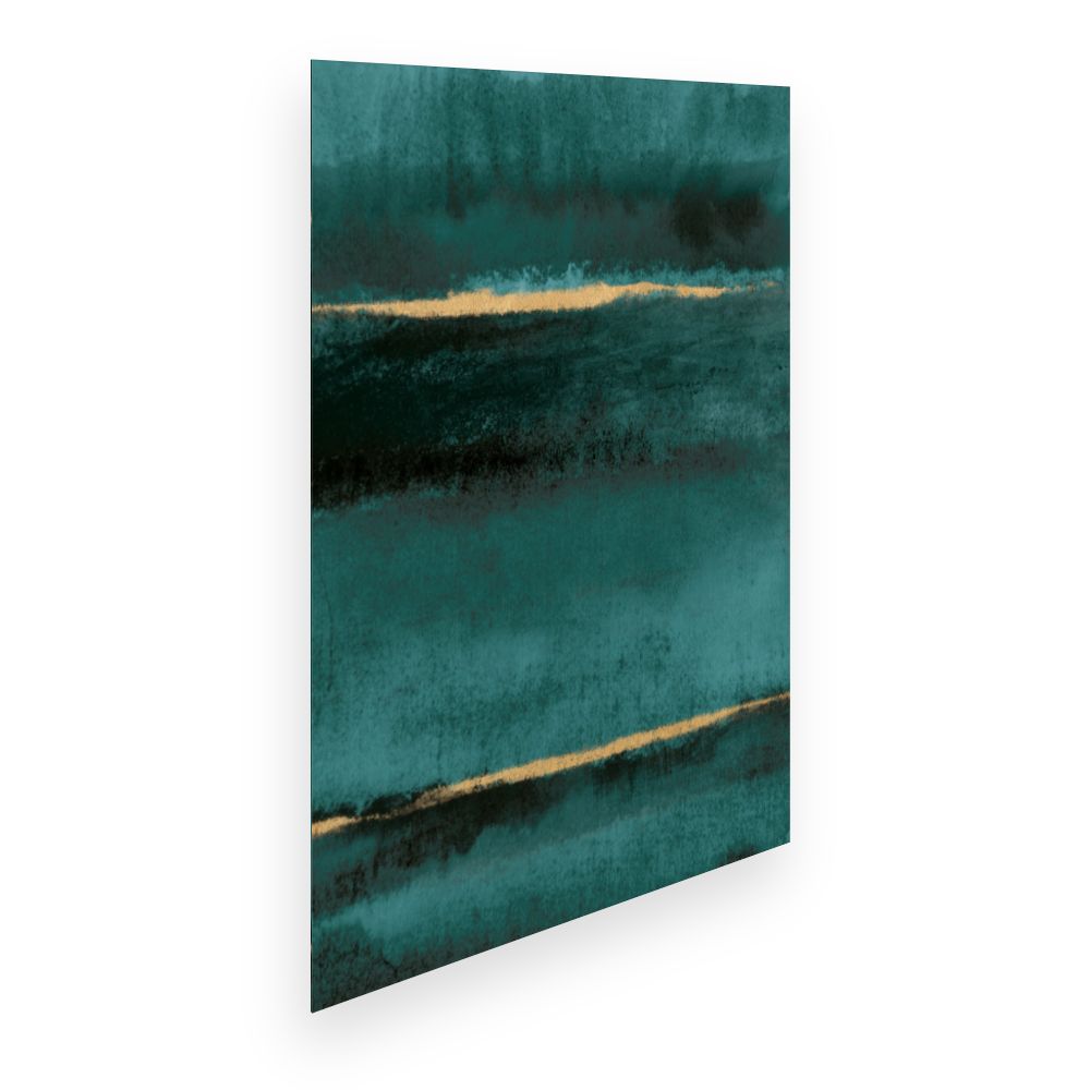 Affiche Horizons émeraude dorés