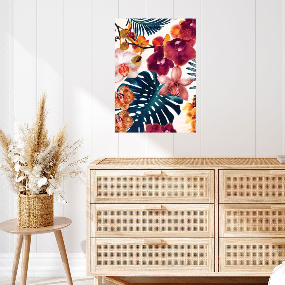 Affiche Fleurs exotiques vibrantes