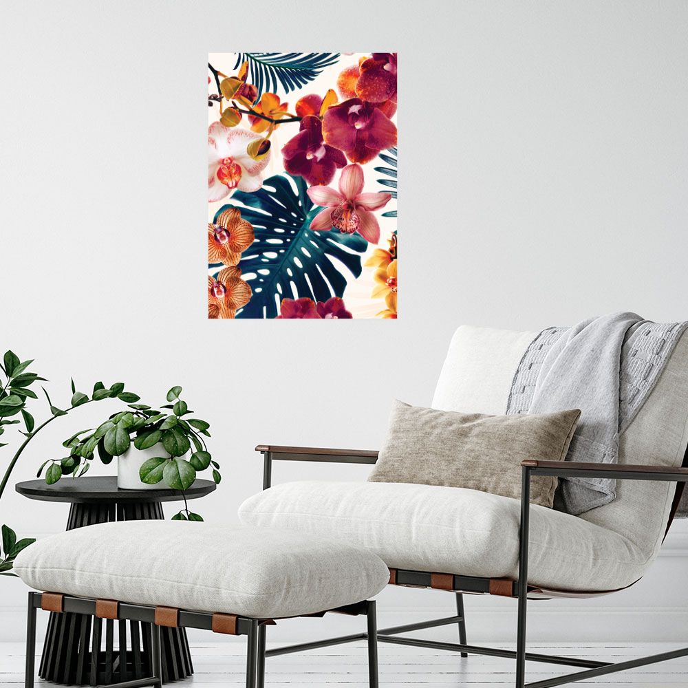 Affiche Fleurs exotiques vibrantes