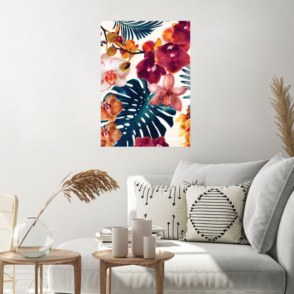 Affiche Fleurs exotiques vibrantes