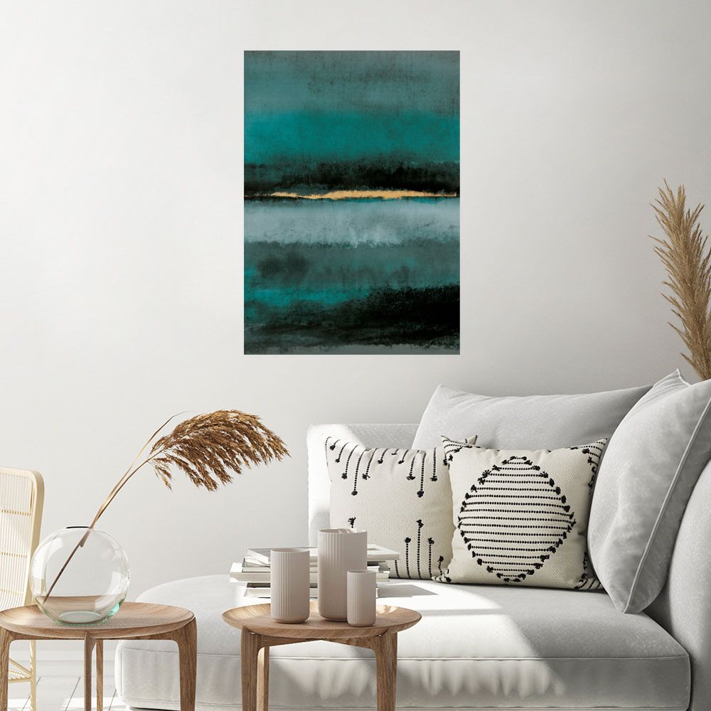 Affiche Horizon doré abstrait