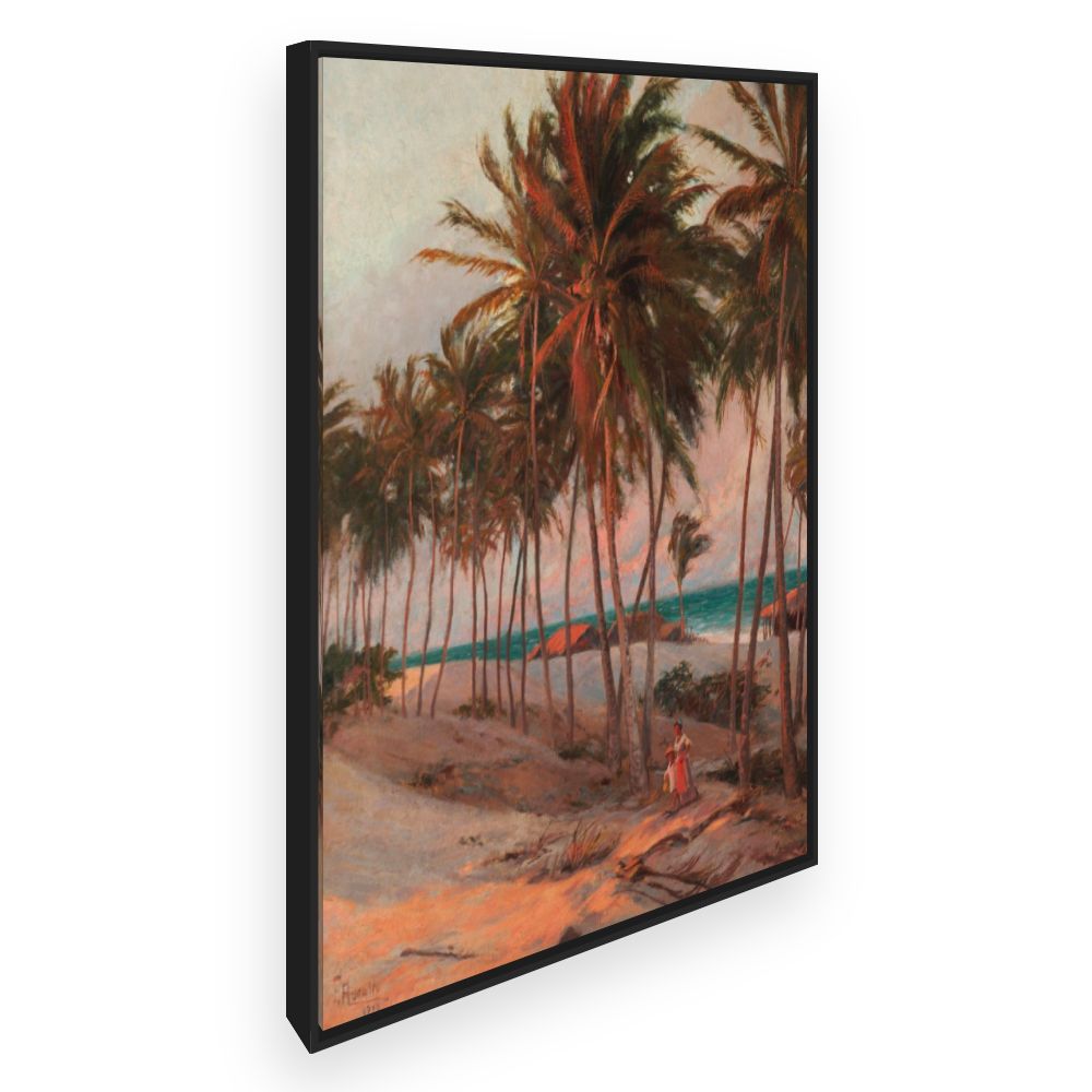 Toile Palmiers tropicaux idylliques