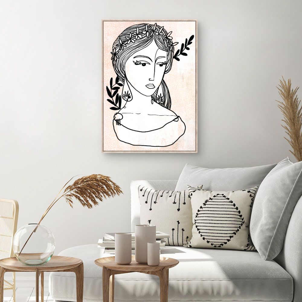 Tableau Portrait floral élégant