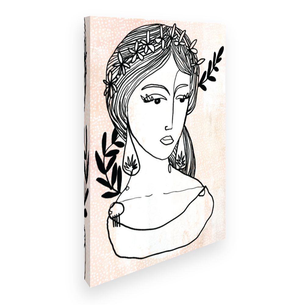 Toile Portrait floral élégant