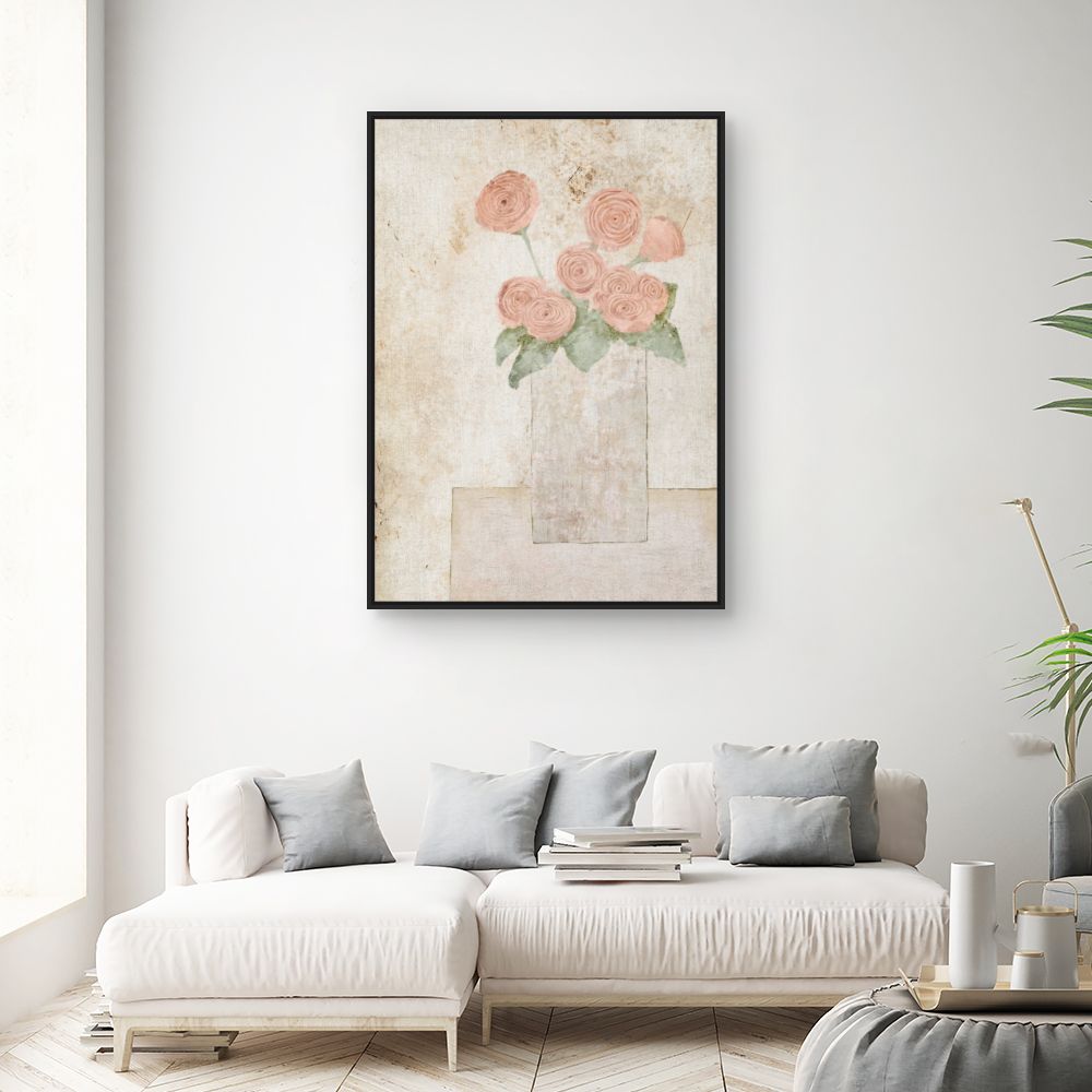 Tableau Fleurs vintage peintes
