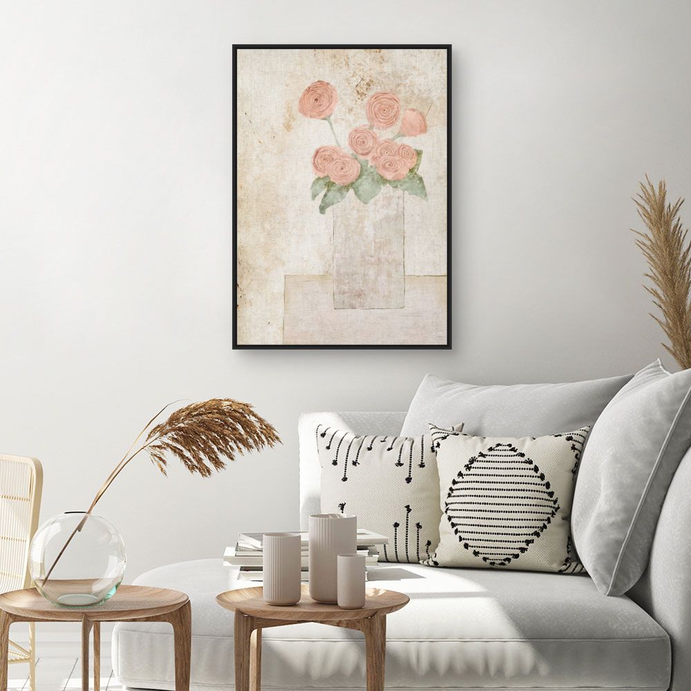 Tableau Fleurs vintage peintes