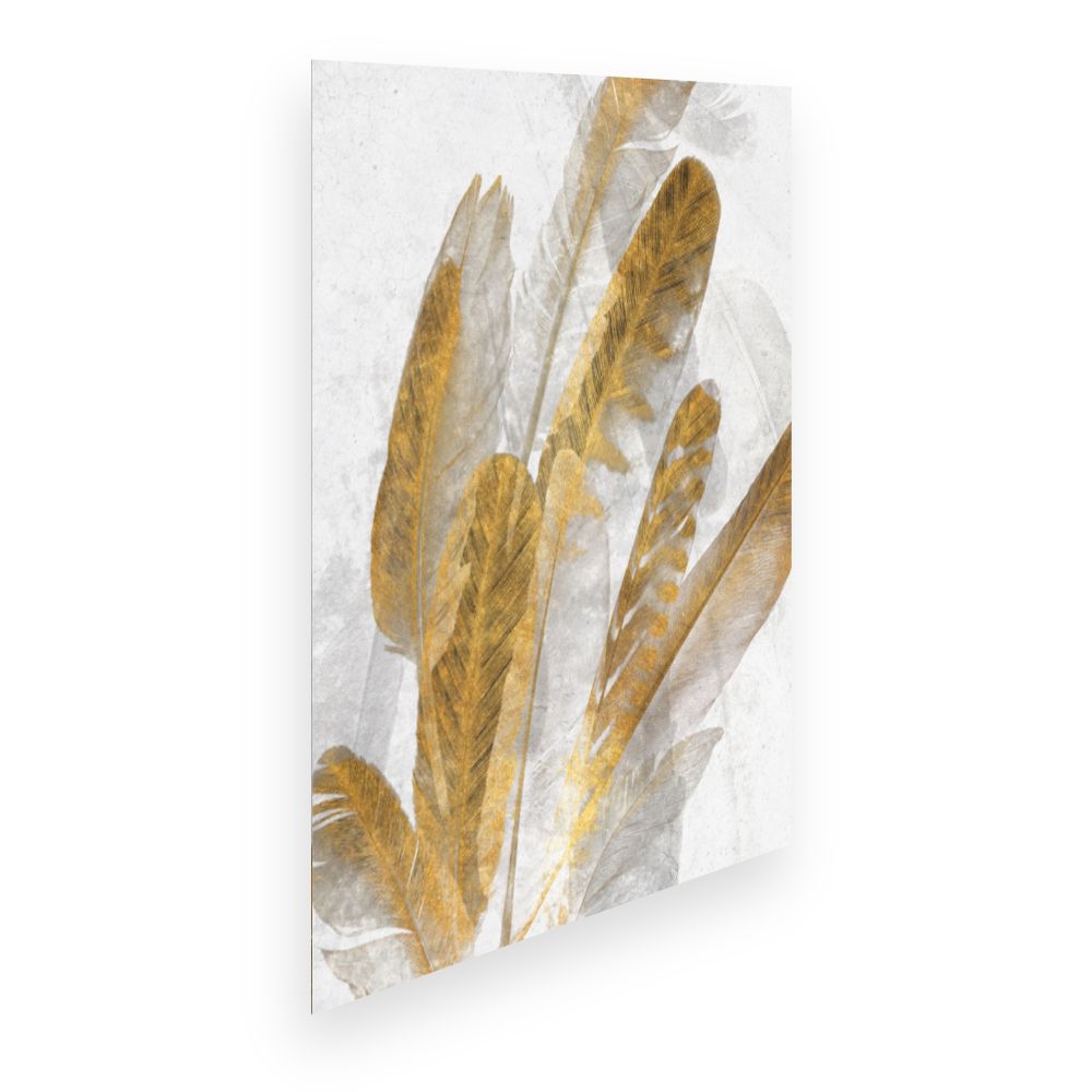 Affiche Plumes dorées élégantes
