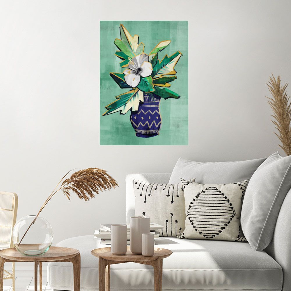 Affiche Vase fleuri vif