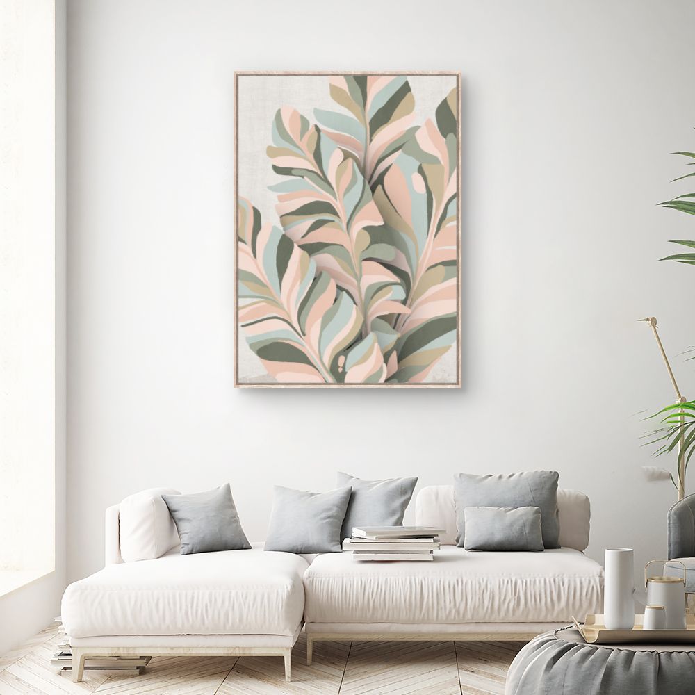 Tableau Feuillage pastel élégant