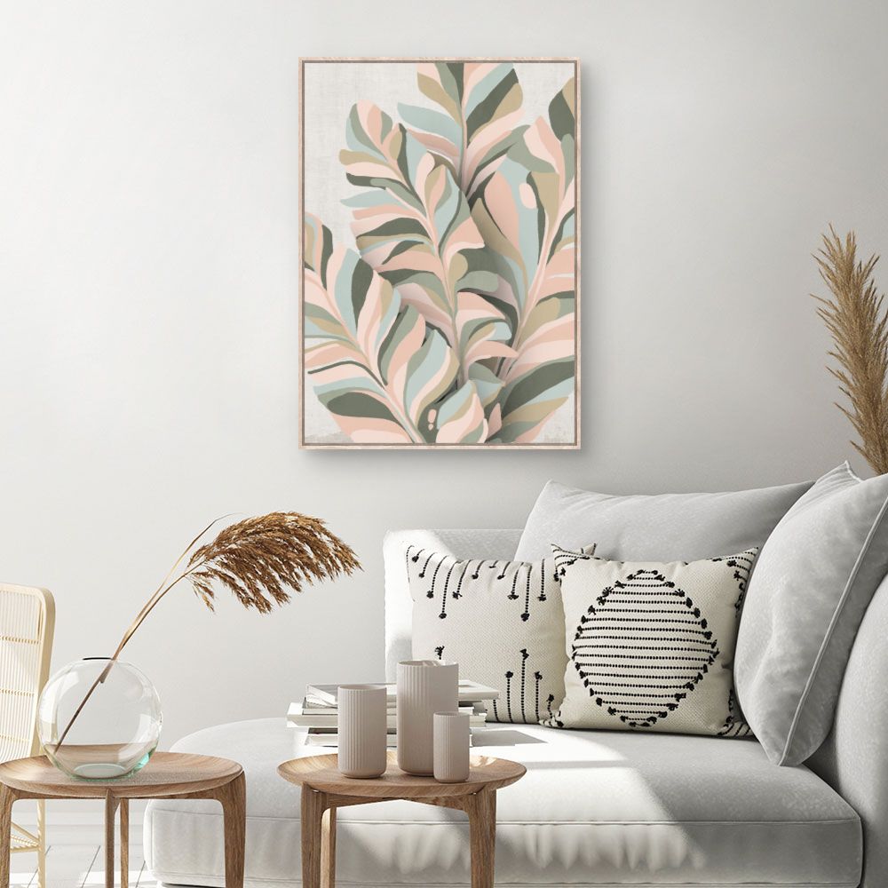 Tableau Feuillage pastel élégant