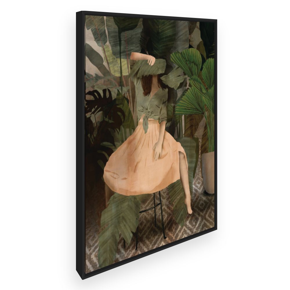 Toile Femme dans feuillage