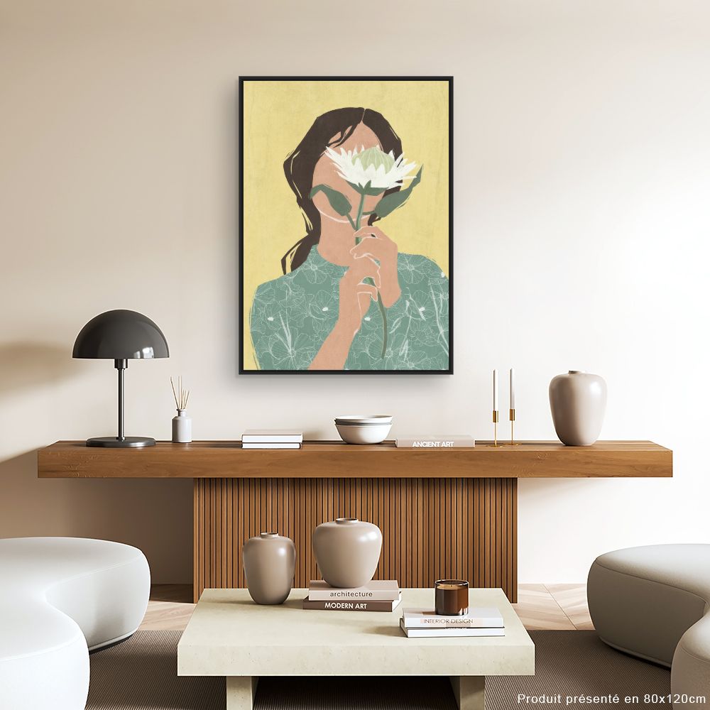 Tableau Femme fleur mystère