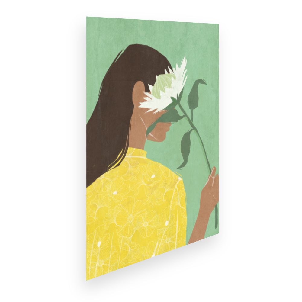 Affiche Femme avec fleur