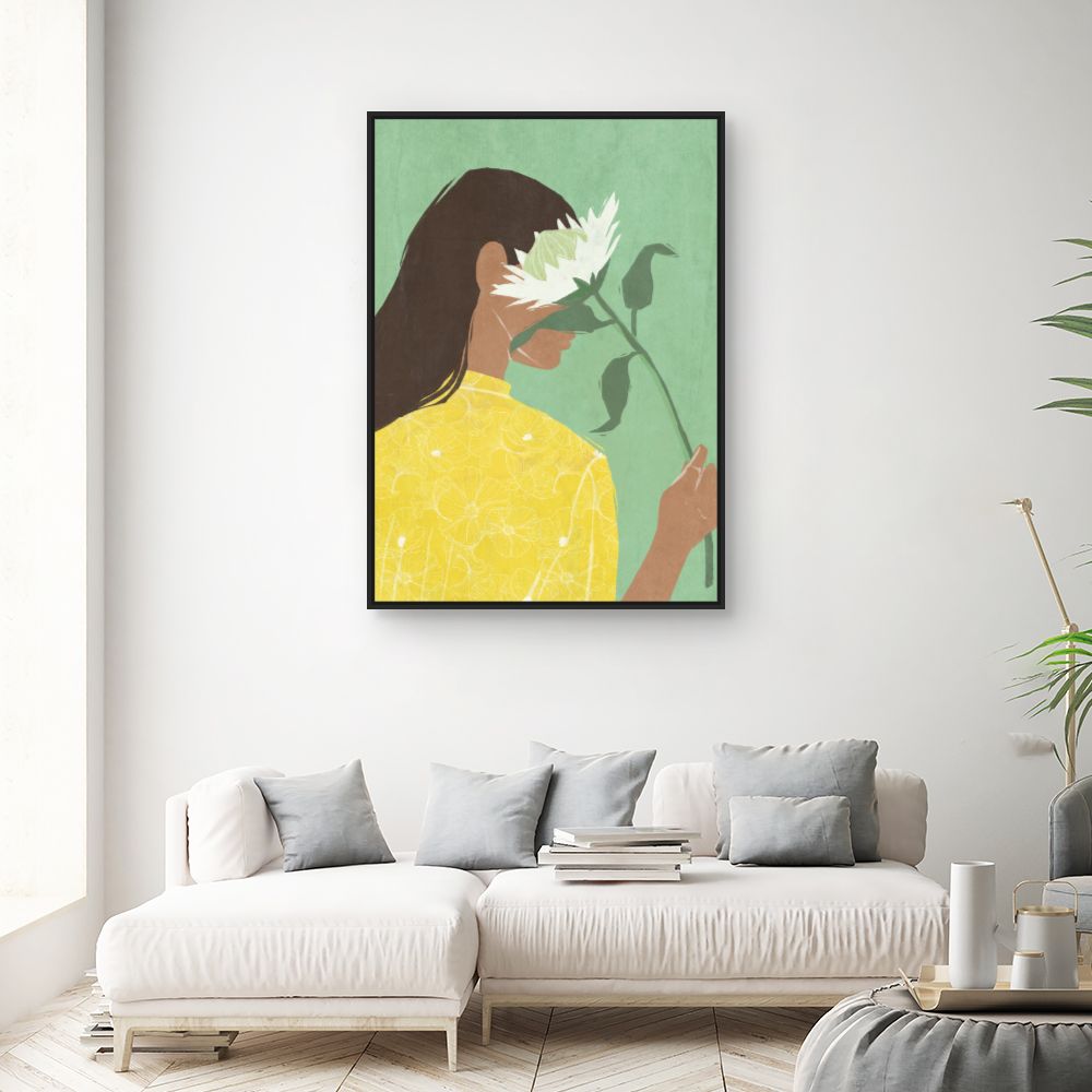 Tableau Femme au tournesol