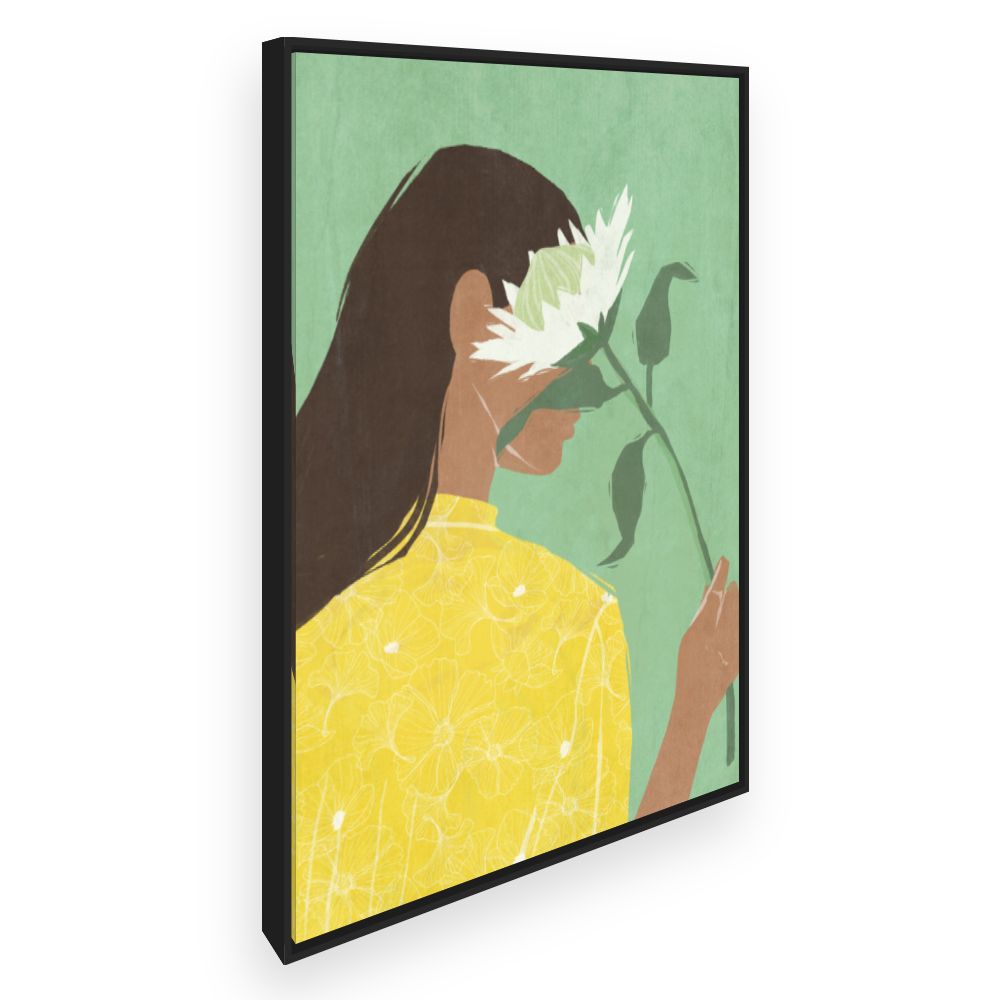 Toile Femme au tournesol