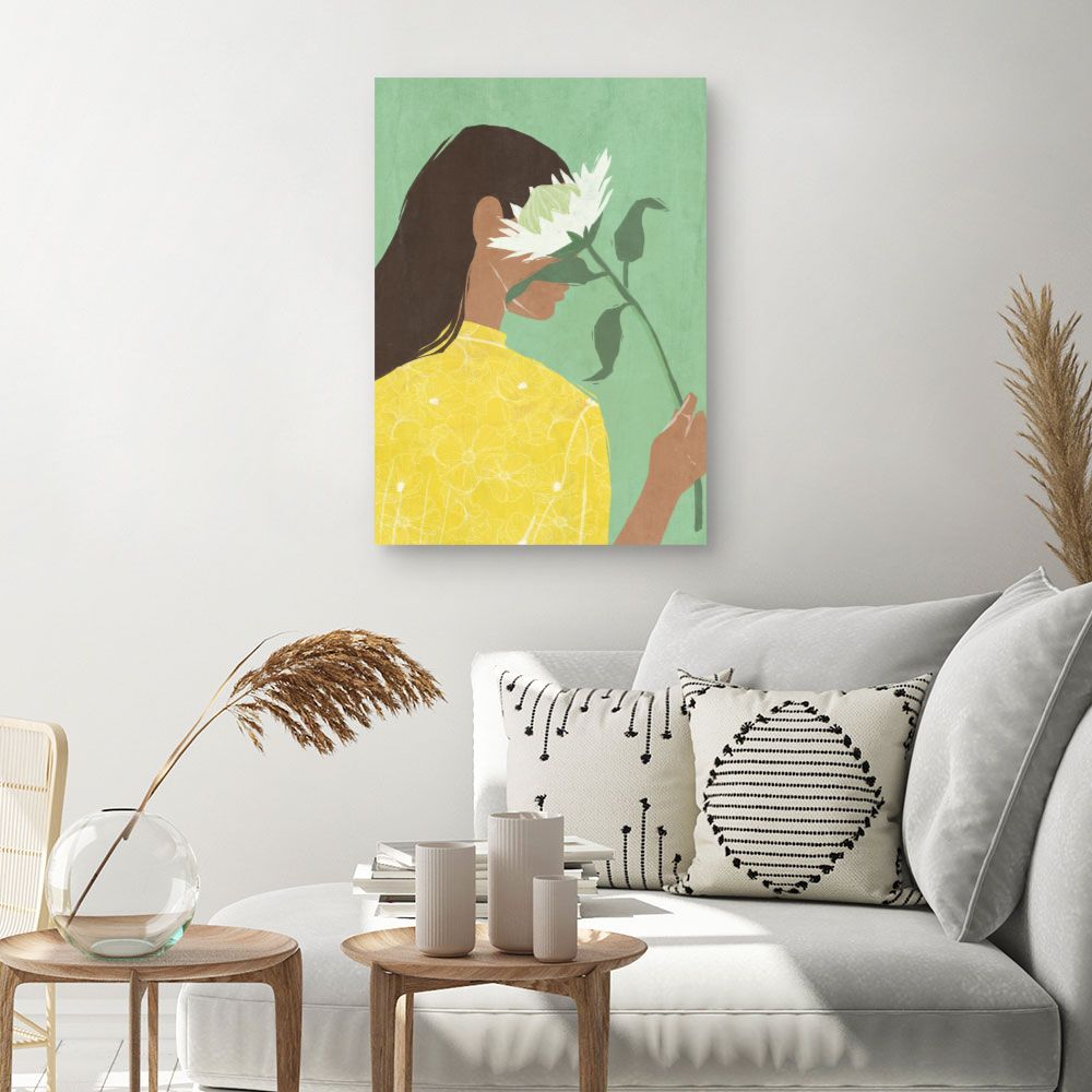 Tableau Femme au tournesol