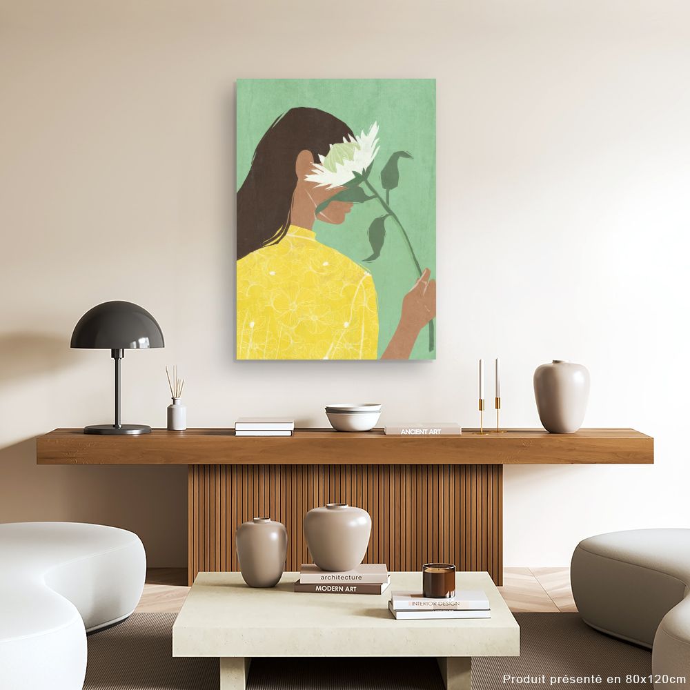 Tableau Femme au tournesol