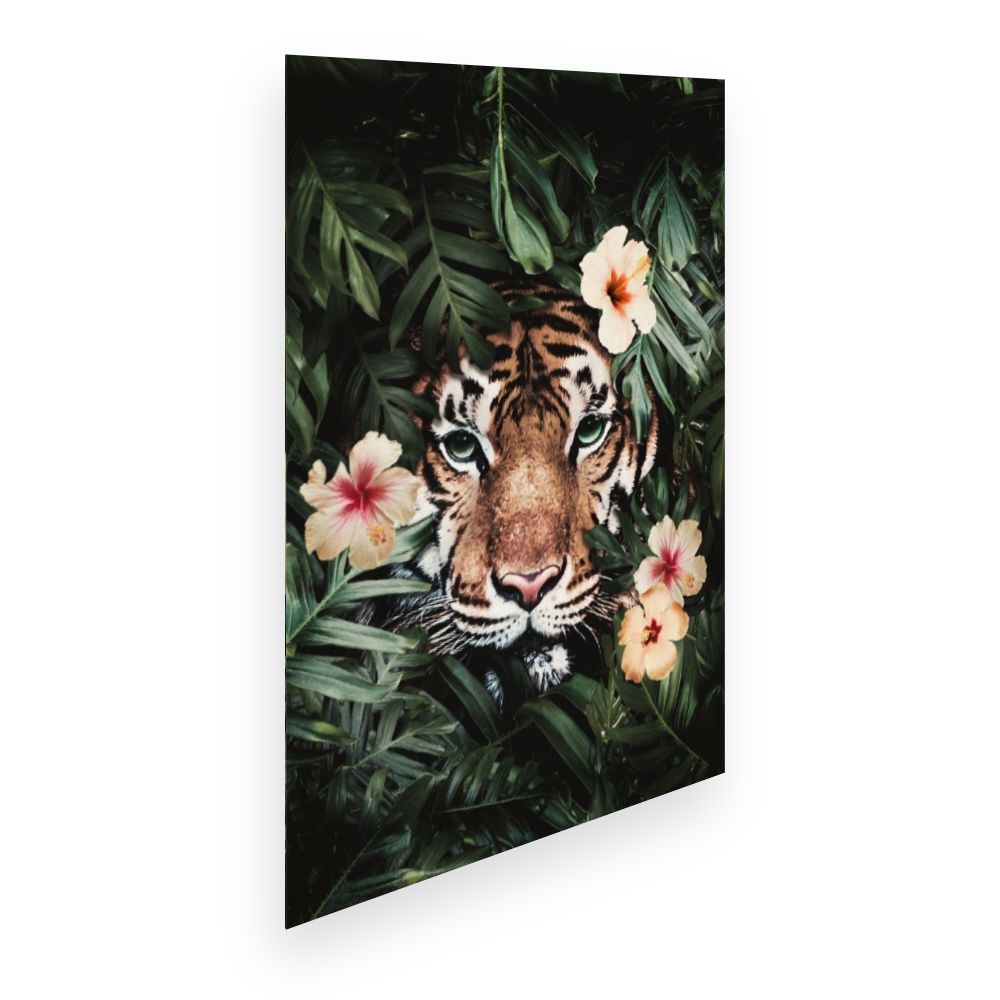 Affiche Tigre floral
