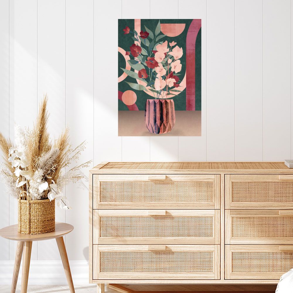 Affiche Bouquet géométrique