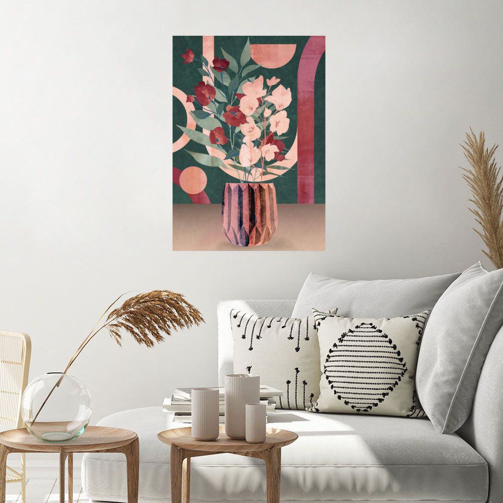 Affiche Bouquet géométrique