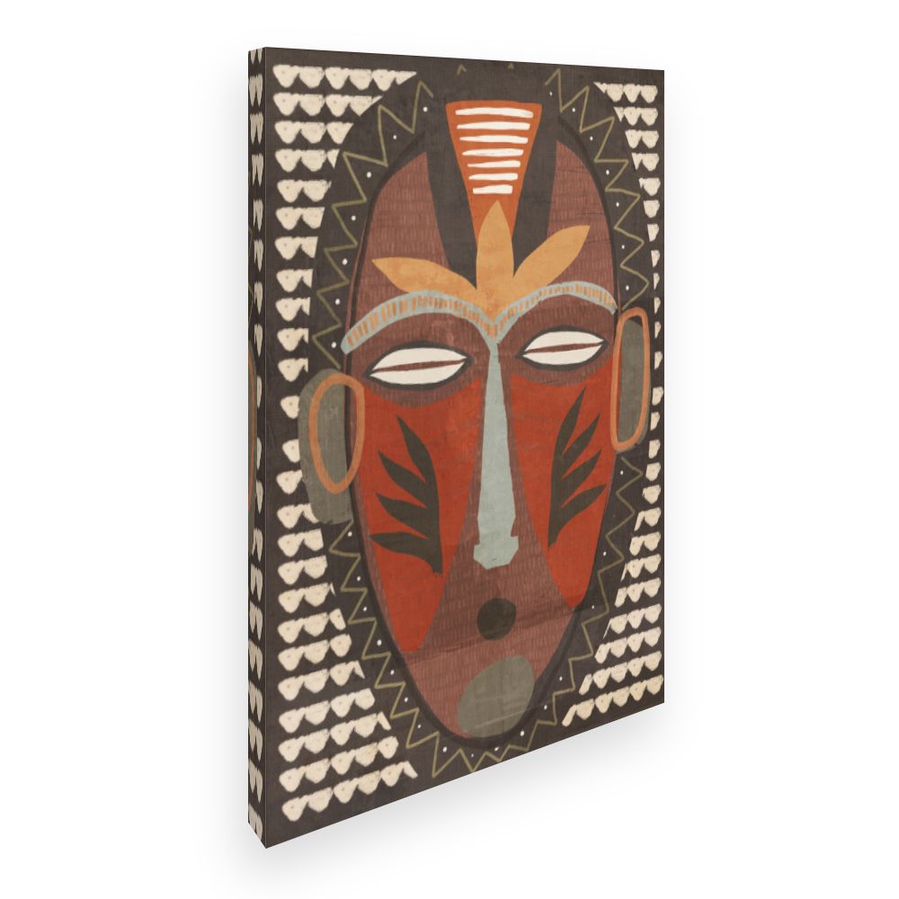 Toile Masque tribal vibrant