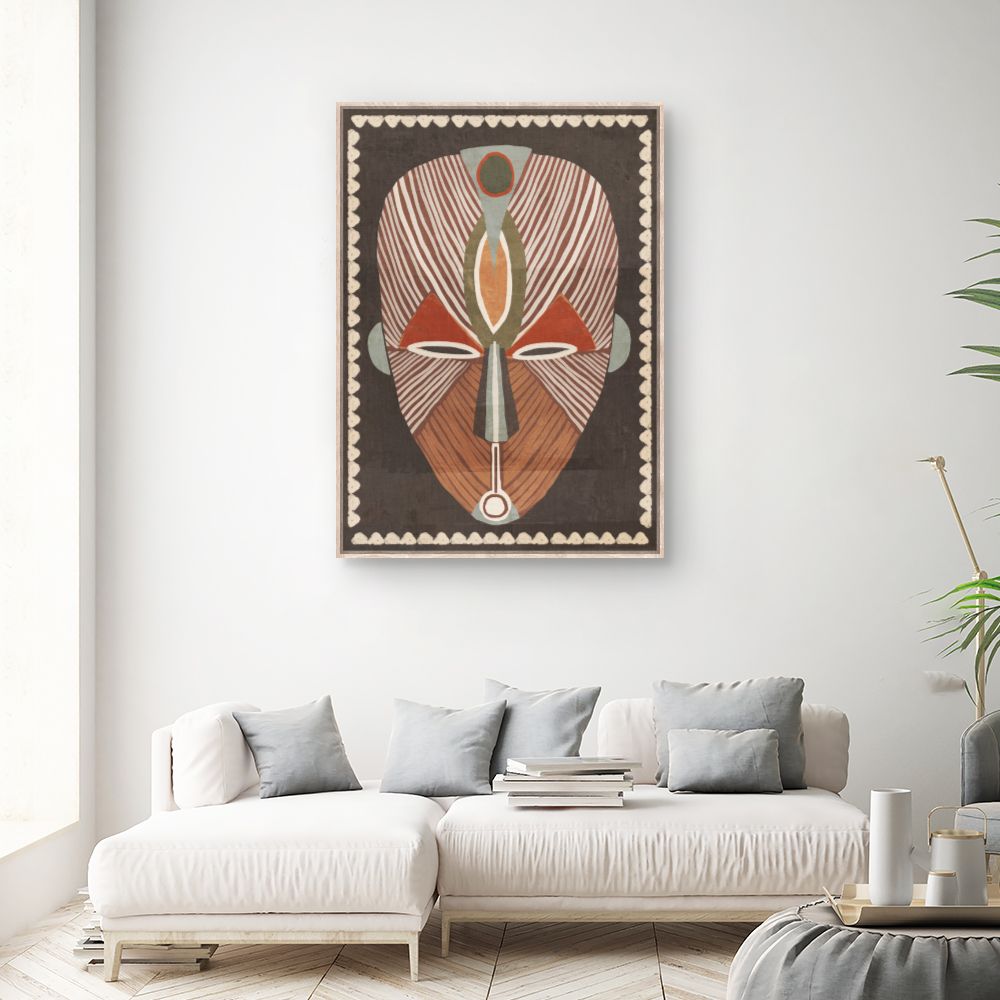Tableau Masque tribal coloré