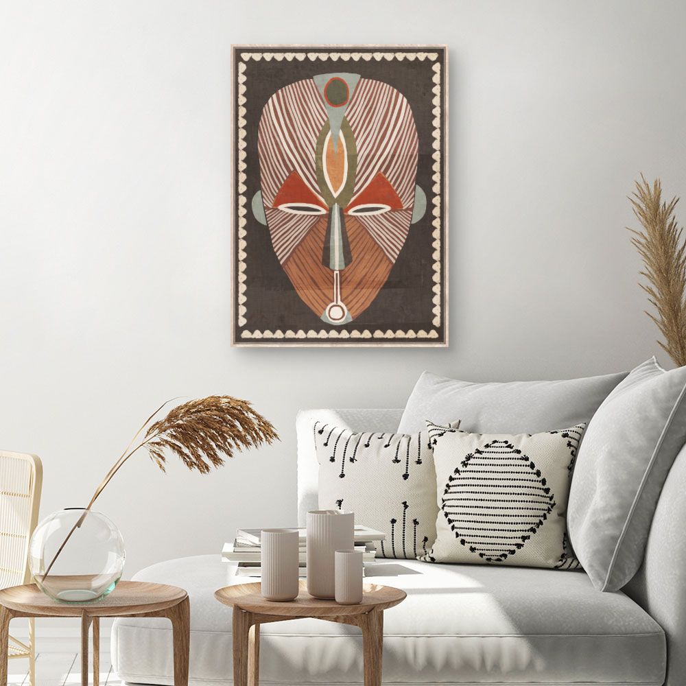 Tableau Masque tribal coloré