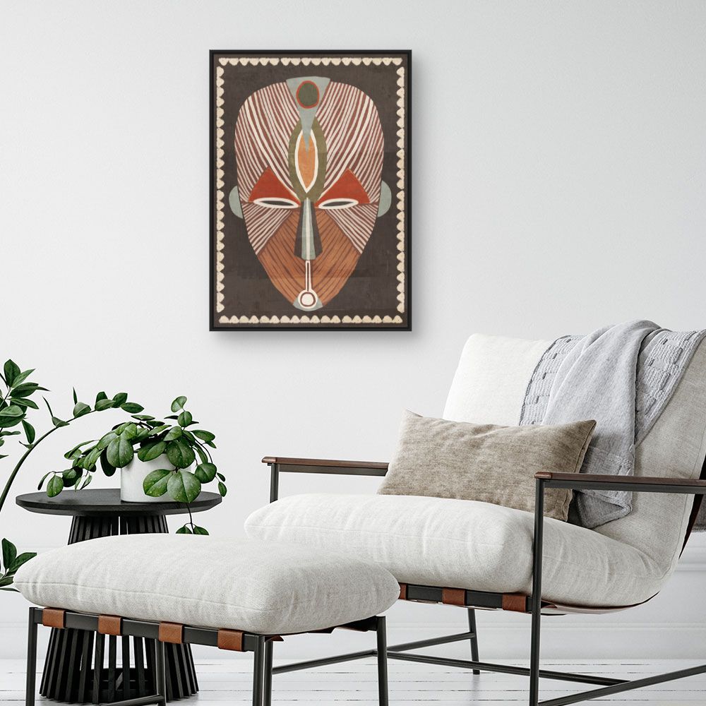 Tableau Masque tribal coloré