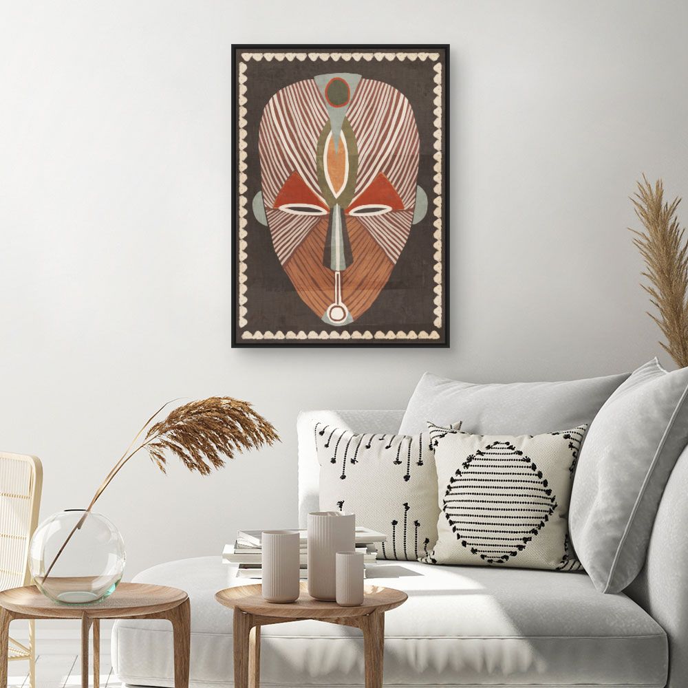Tableau Masque tribal coloré