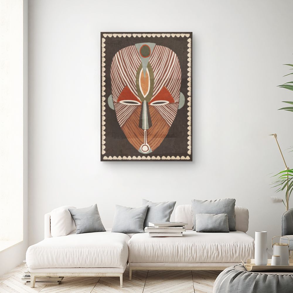 Tableau Masque tribal coloré