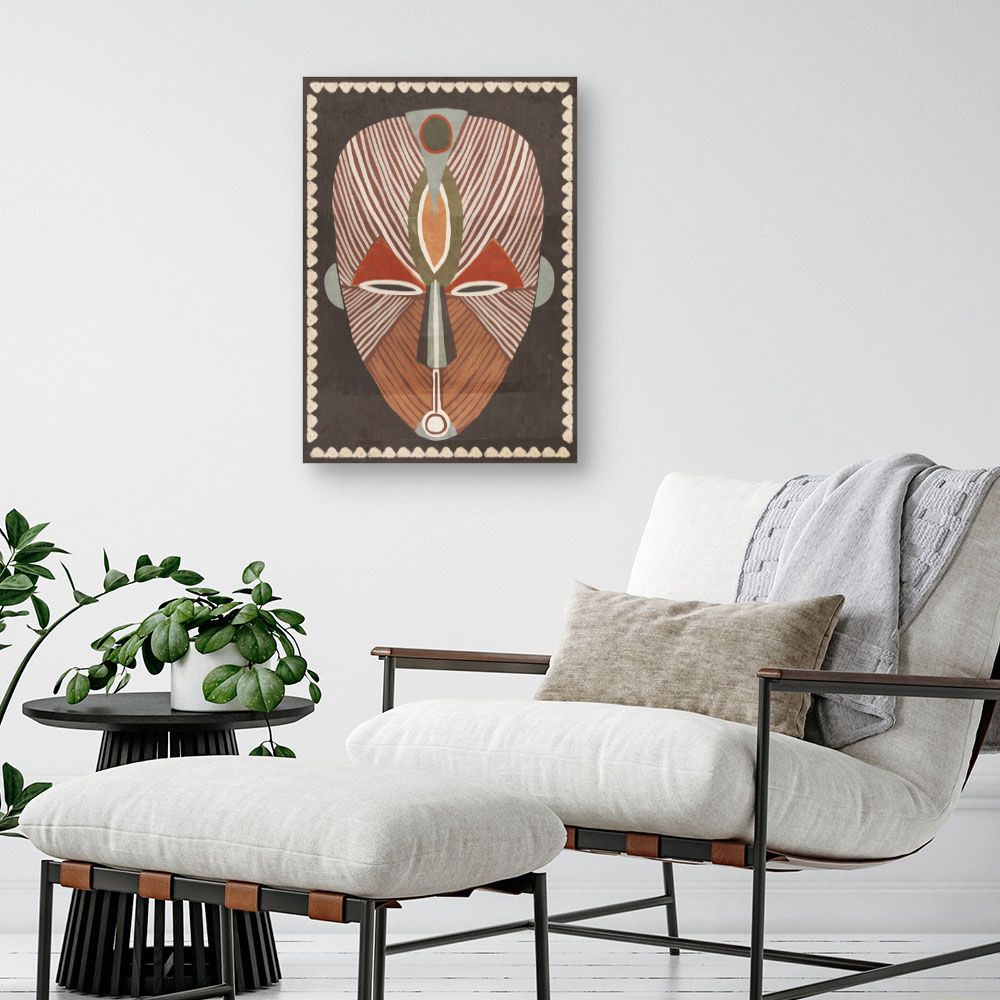 Tableau Masque tribal coloré