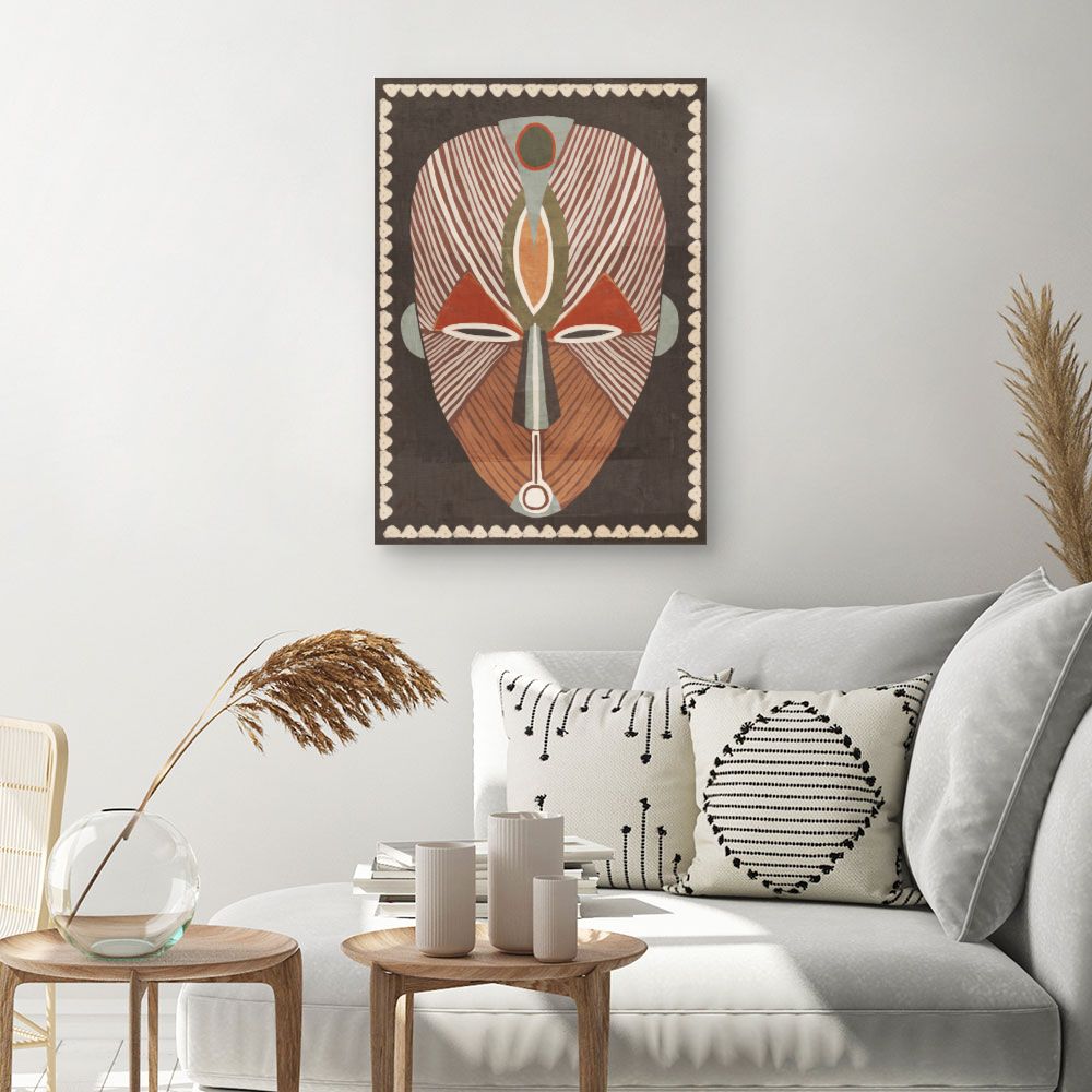 Tableau Masque tribal coloré
