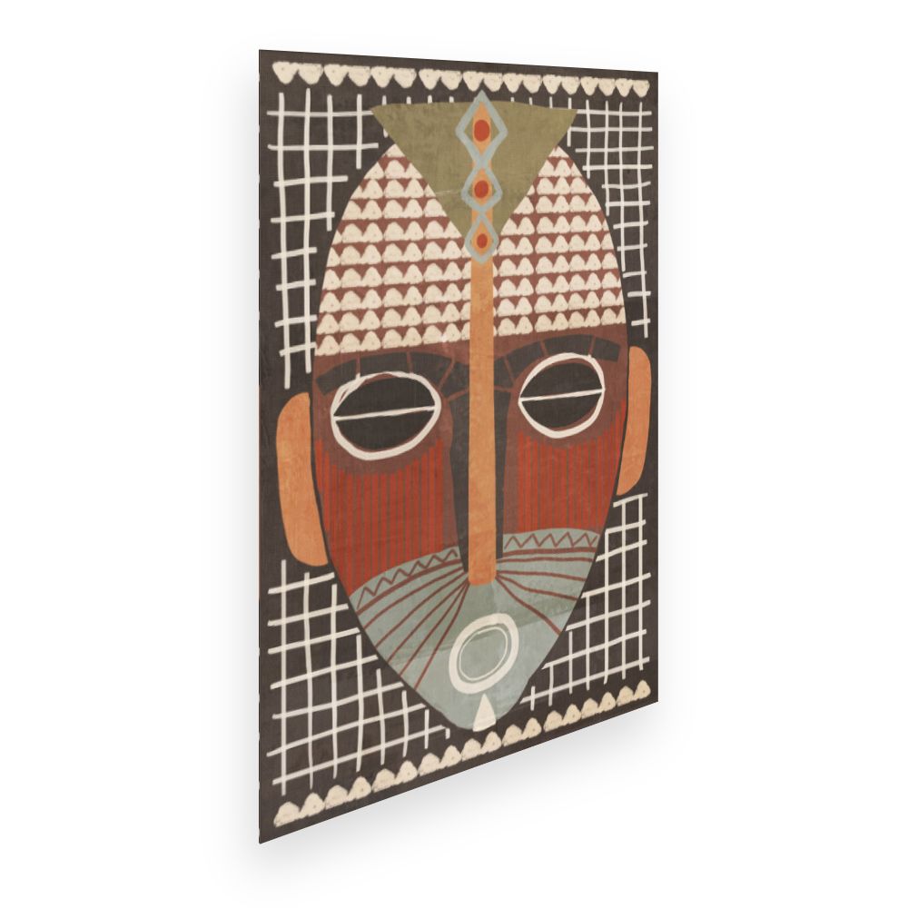 Affiche Masque tribal vibrant