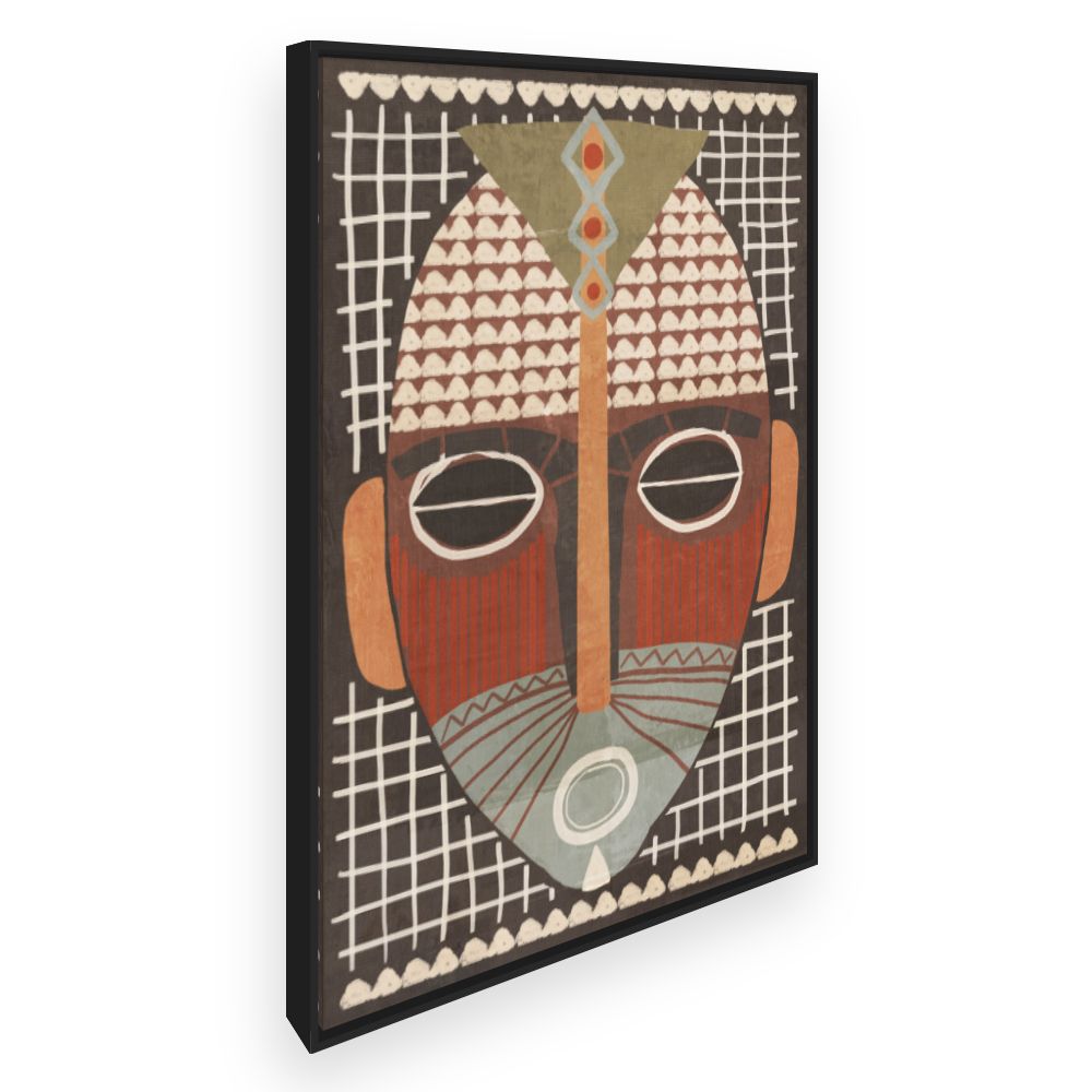 Toile Masque tribal coloré