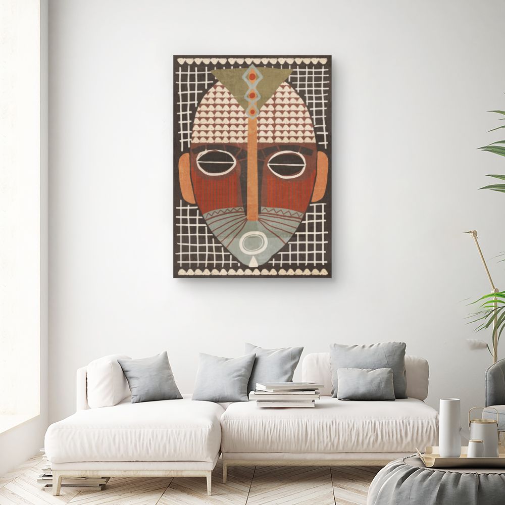 Tableau Masque tribal coloré