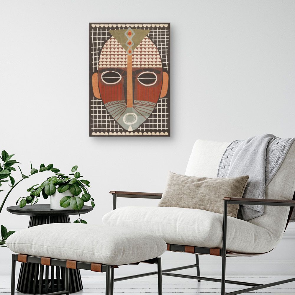 Tableau Masque tribal coloré