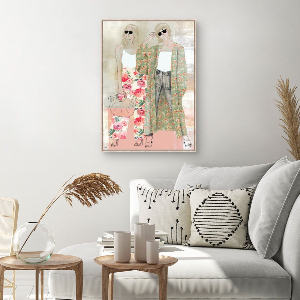 Tableau Élégantes silhouettes florales