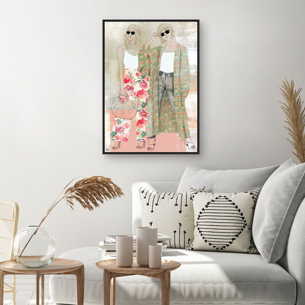 Tableau Élégantes silhouettes florales