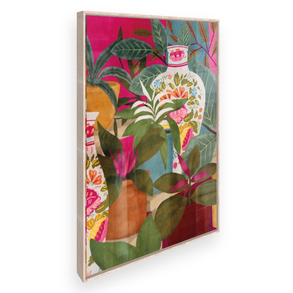 Toile Nature florale vibrante