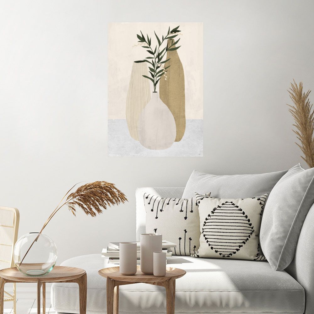 Affiche Élégance vases naturels