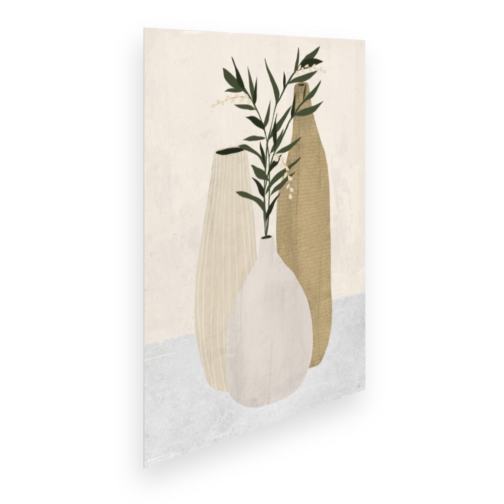 Affiche Élégance vases naturels