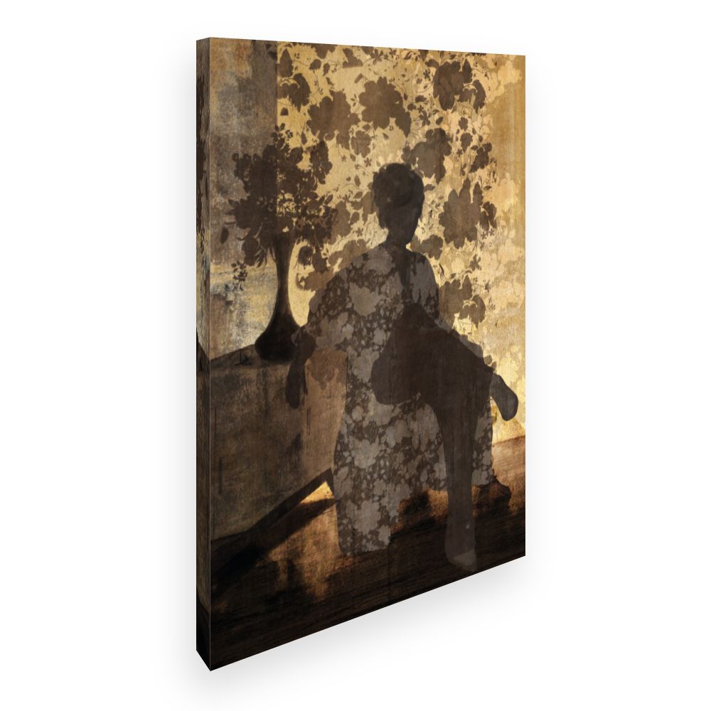 Toile Silhouette florale mystique