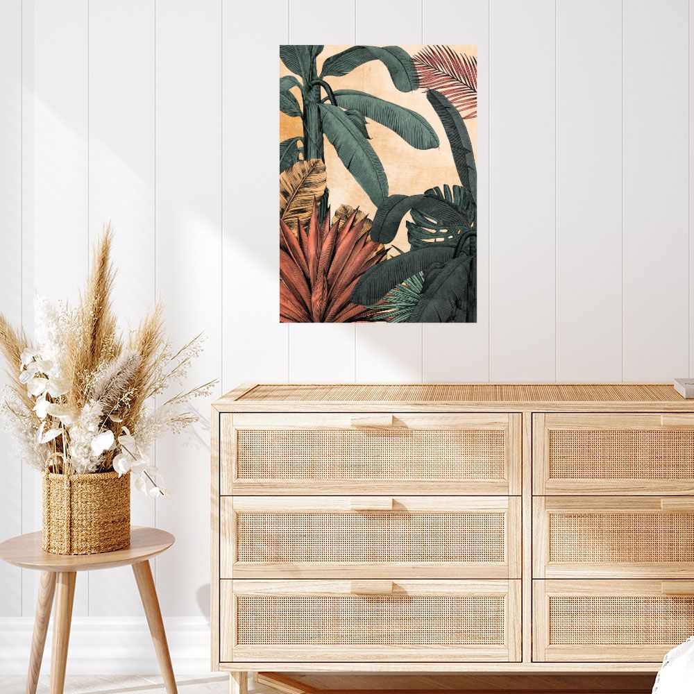 Affiche Feuillage exotique vibrant